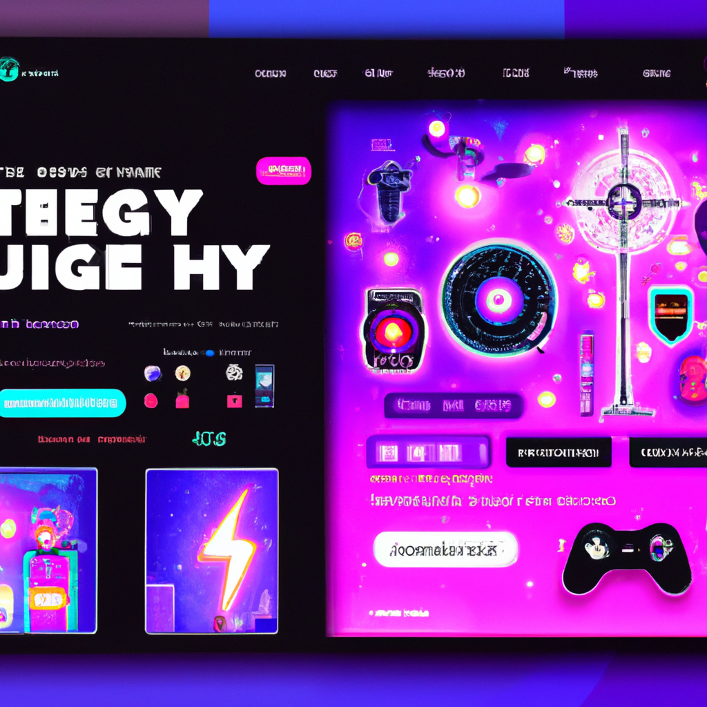 Hero montage of arcade prototypes and neon UI